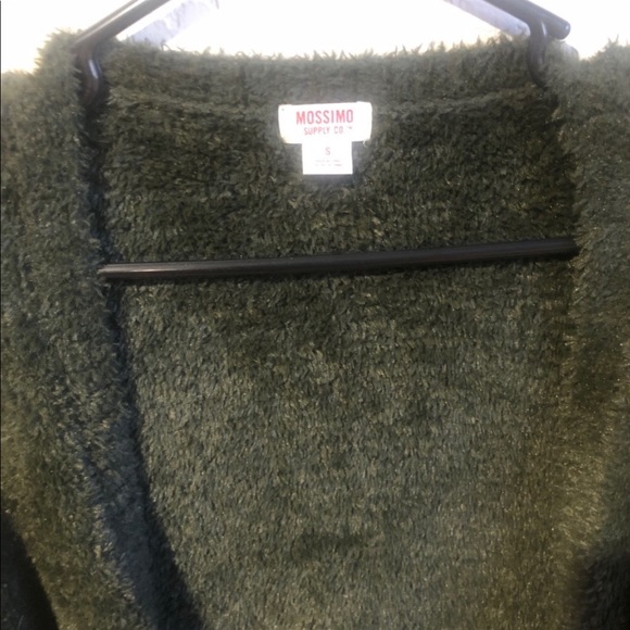Fuzzy olive cardigan - Picture 4 of 6